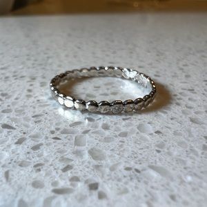 Pebbled & Hammered Sterling Silver Ring